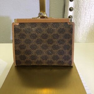 Celine Brown and Tan Patterned coin purse
